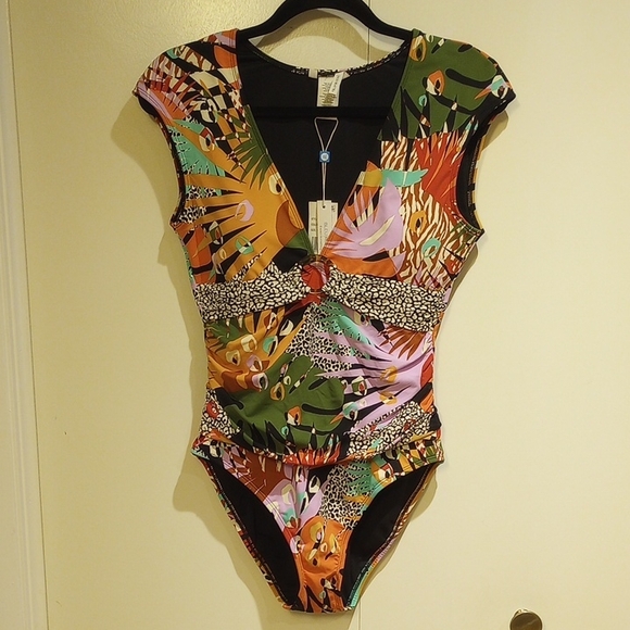 Bleu Rod Beattie Other - Bleu Rod Beattie Cap Sleeve Swimsuit